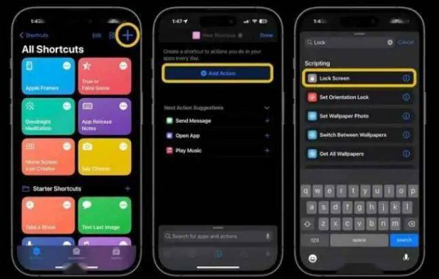 长安苹果14锁屏维修店分享iPhone14升级iOS16.4后如何创建锁屏快捷方式 